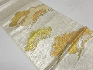 リサイクル　引箔螺鈿笠松模様袋帯